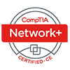 CompTIA Network+ certified 2019 badge